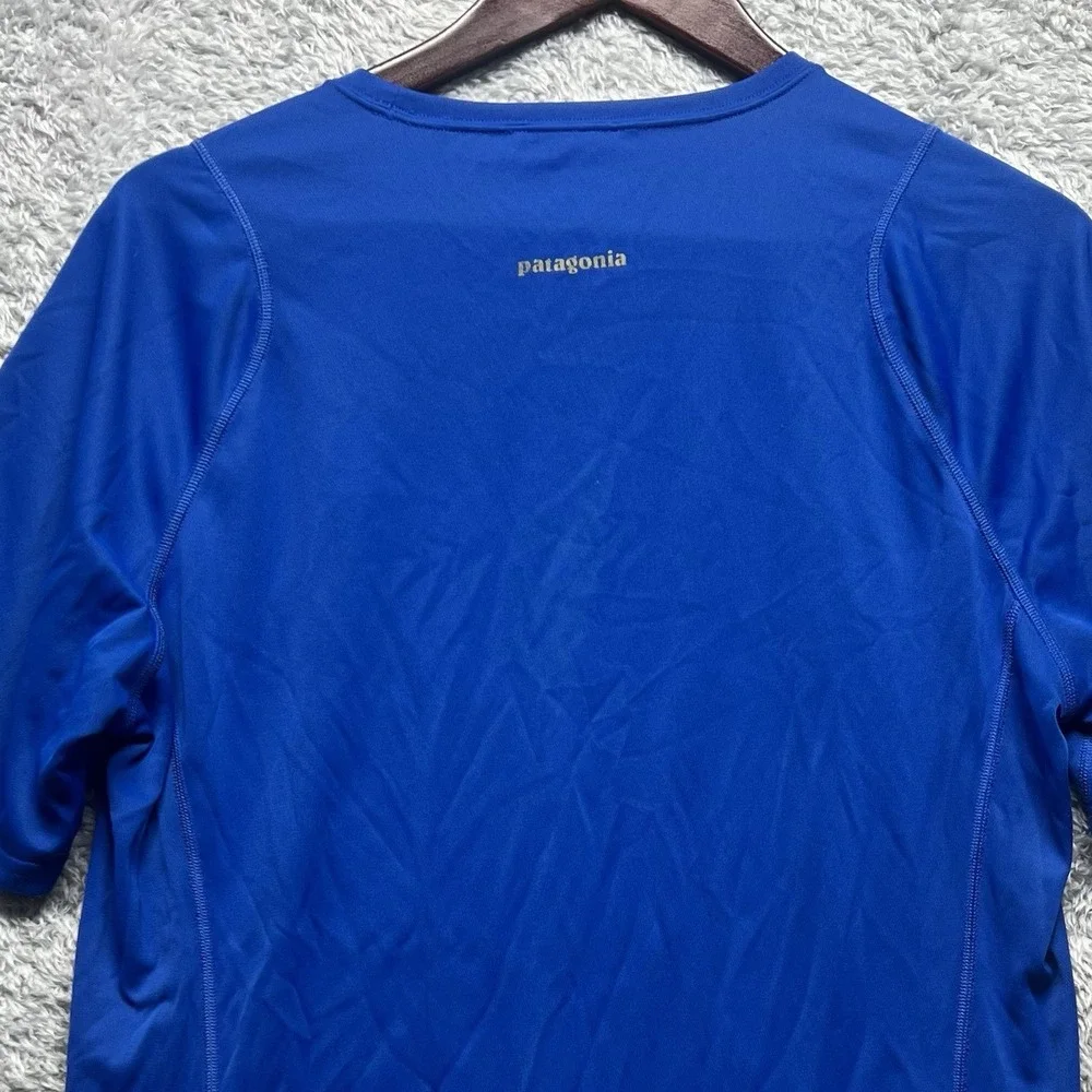 Patagonia Shirt Mens Large Blue Capiliene Cool Daily Shirt Performance Quick Dry